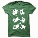 Shirt Skate blanc/vert bouteille pour homme et femme
