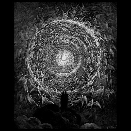 Shirt Dante noir (Gustave Doré) pour homme et femme