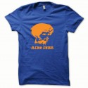 Shirt Afro Funk orange/bleu royal pour homme et femme