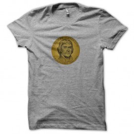 Shirt Presidential Jefferson medaille gris pour homme et femme