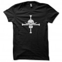 Shirt Whitebeard Pirates flag one piece noir pour homme et femme