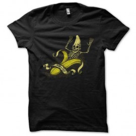 Shirt banane squelette en noir pour homme et femme