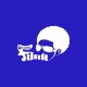 Shirt Funk blanc/bleu royal pour homme et femme