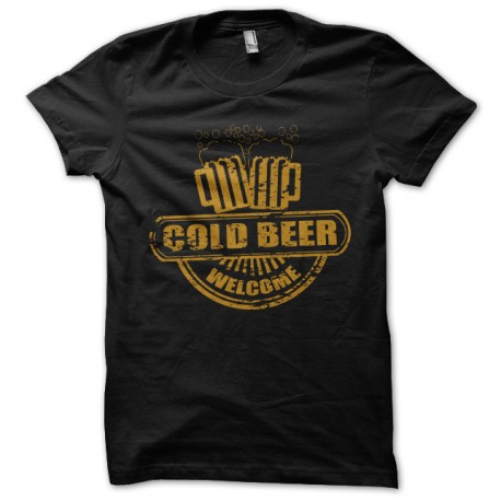 Shirt bienvenue a la biere rafraichissante noir pour homme et femme