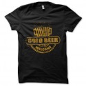 Shirt bienvenue a la biere rafraichissante noir pour homme et femme