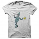 Shirt bender and beer blanc pour homme et femme