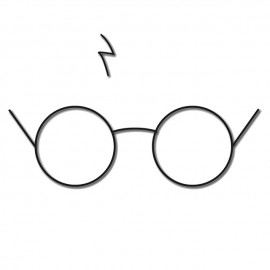 Shirt lunettes et cicatrice Harry Potter blanc pour homme et femme