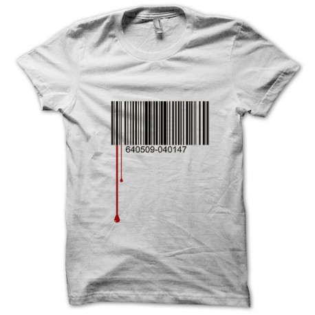 Shirt Hitman code barre ensanglanté blanc pour homme et femme