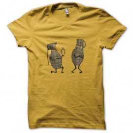 Shirt grenade rigolote jaune pour homme et femme