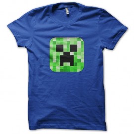 Shirt jeu minecraft bleu pour homme et femme