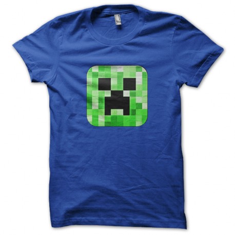 Shirt jeu minecraft bleu pour homme et femme