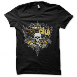 Shirt black gold biker rally noir pour homme et femme