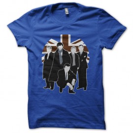 Shirt Sherlock drapeau union jack bleu pour homme et femme