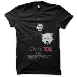 Shirt I Want You for NightWatch noir pour homme et femme