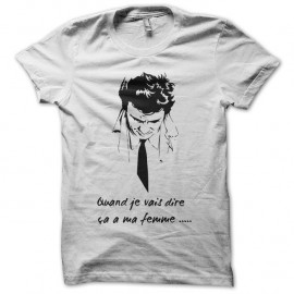 Shirt inspecteur columbo ma femme blanc pour homme et femme