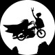 Shirt E.T. Rockeur au clair de lune noir pour homme et femme