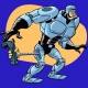 Shirt Robocop bleu pour homme et femme