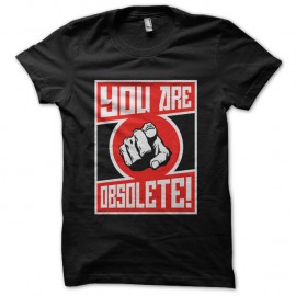 Shirt you are obsolete noir pour homme et femme