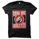 Shirt you are obsolete noir pour homme et femme