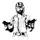 Shirt chuck norris blanc pour homme et femme