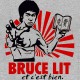 Shirt Bruce lit et c'est bien parodie Bruce Lee gris pour homme et femme