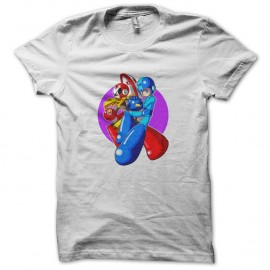 Shirt megaman et protoman blanc pour homme et femme