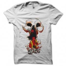 Shirt hellboy nuage de crane blanc pour homme et femme