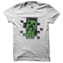 Shirt minecraft blanc pour homme et femme