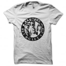 Shirt groupe punk ramones blanc pour homme et femme