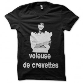 Shirt naoelle voleuse de crevettes noir pour homme et femme