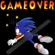 Shirt Sonic ecrasé Game over noir pour homme et femme