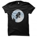 Shirt Alien au clair de lune parodie E.T. noir pour homme et femme