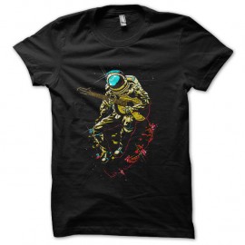 Shirt astronaute musicien noir pour homme et femme