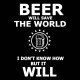 Shirt la biere sauvera le monde noir pour homme et femme