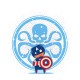 Shirt mini captain america blanc pour homme et femme