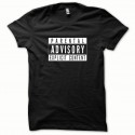 Shirt Parental Advisory blanc/noir pour homme et femme