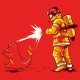 Shirt pokemon en feu pompier rouge pour homme et femme