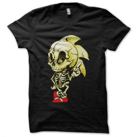 Shirt sonic squelette noir pour homme et femme
