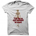 Shirt t'a les os qui sentent le mort blanc pour homme et femme