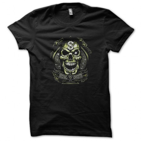 Shirt original gangster skull noir pour homme et femme