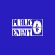Shirt Public Enemy blanc/bleu royal pour homme et femme