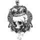 Shirt Skull with Crown blanc pour homme et femme