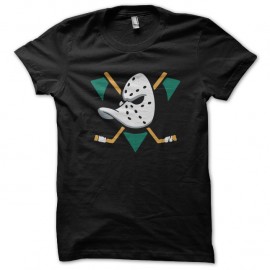 Shirt logo hockey duck noir pour homme et femme
