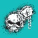 Shirt skull prisoner bleu ciel pour homme et femme