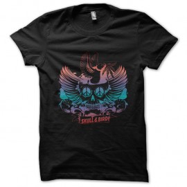 Shirt skull & bird noir pour homme et femme