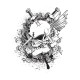 Shirt skull and sword blanc pour homme et femme