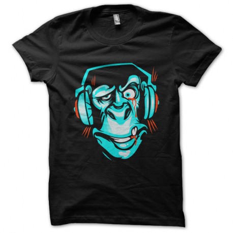 Shirt crazy monkey music noir pour homme et femme