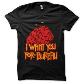 Shirt hellboy want you noir pour homme et femme