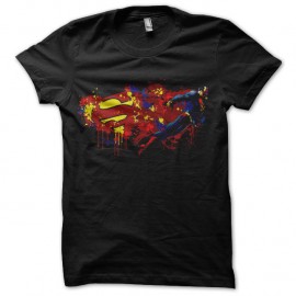 Shirt superman artistique noir pour homme et femme