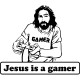 Shirt jesus is a gamer blanc pour homme et femme